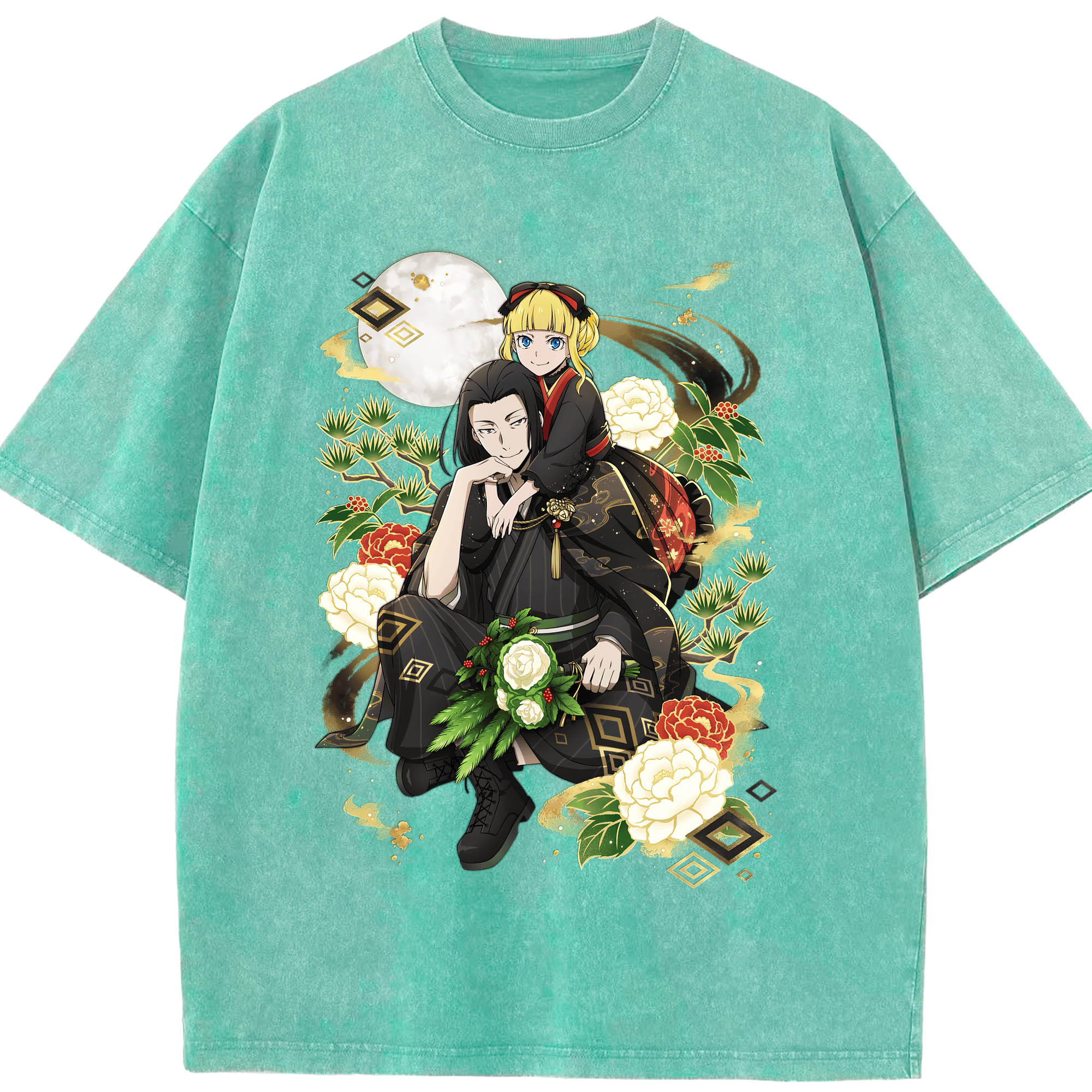 （画像用） 文豪ストレイドッグス Bungo Stray Dogs 綿100% ヴィンテージ風 半袖Tシャツ（フロントプリント）